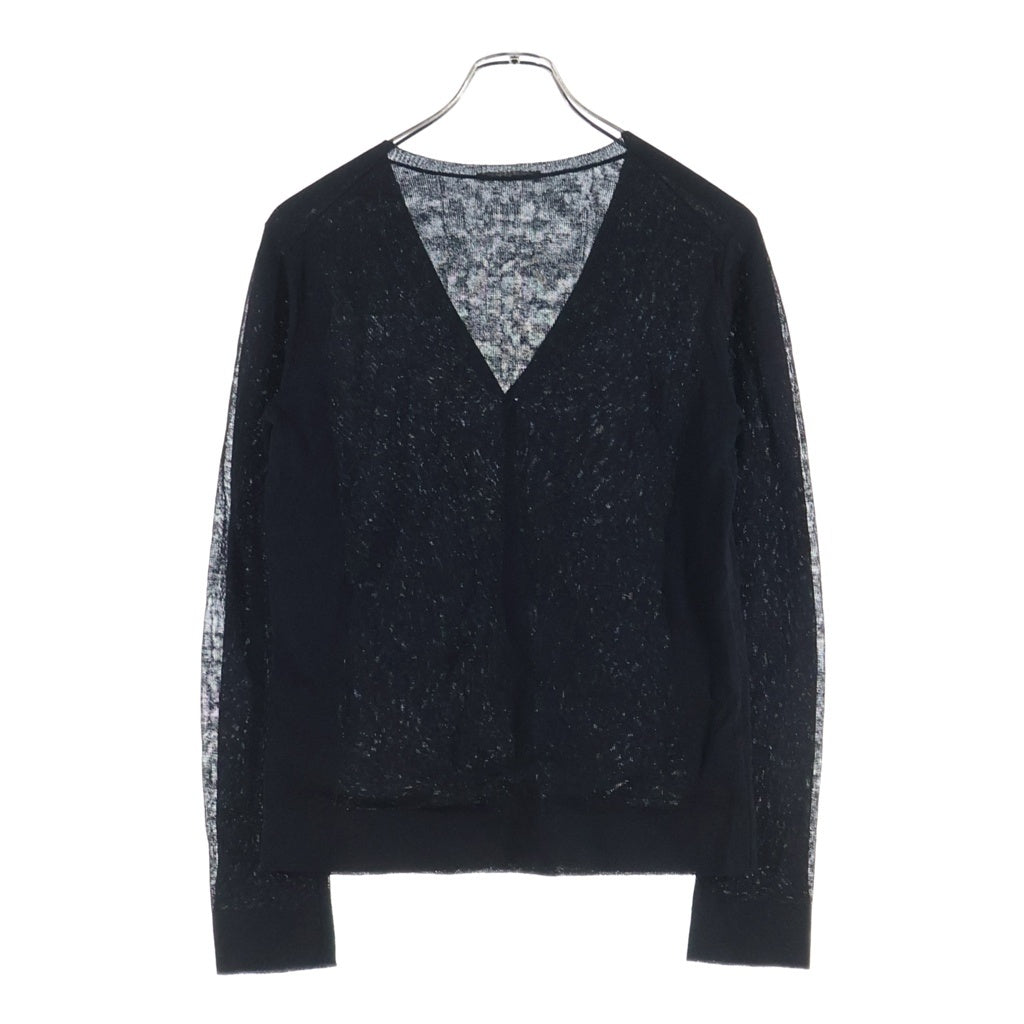THE ROW(ザロウ) JHEEL CARDIGAN ジール リネン ニット 長袖 カーディガン ブラック レディース 8802Y889