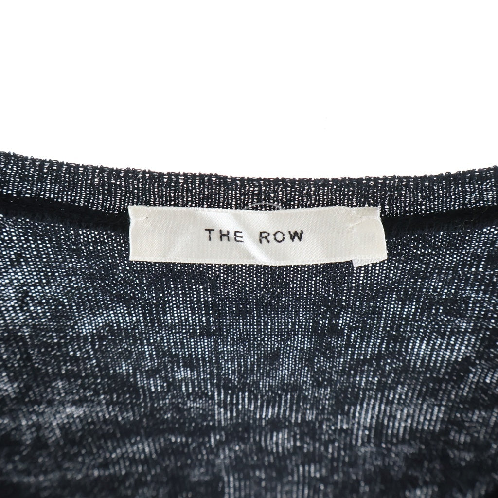 THE ROW(ザロウ) JHEEL CARDIGAN ジール リネン ニット 長袖 カーディガン ブラック レディース 8802Y889