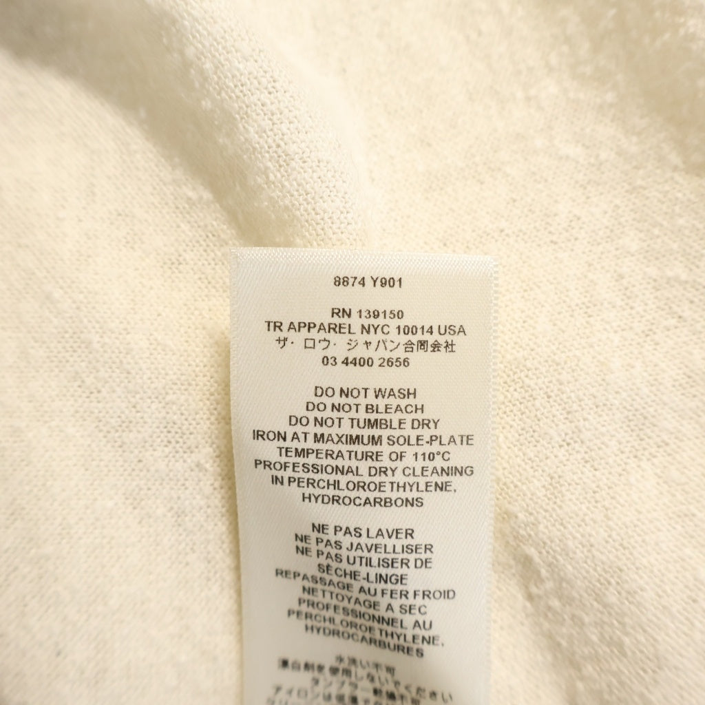 THE ROW(ザロウ) JOCKTON TOP TSHIRT ジョクトン シルク クルーネック 半袖Tシャツ カットソー ホワイト 8874Y901 レディース
