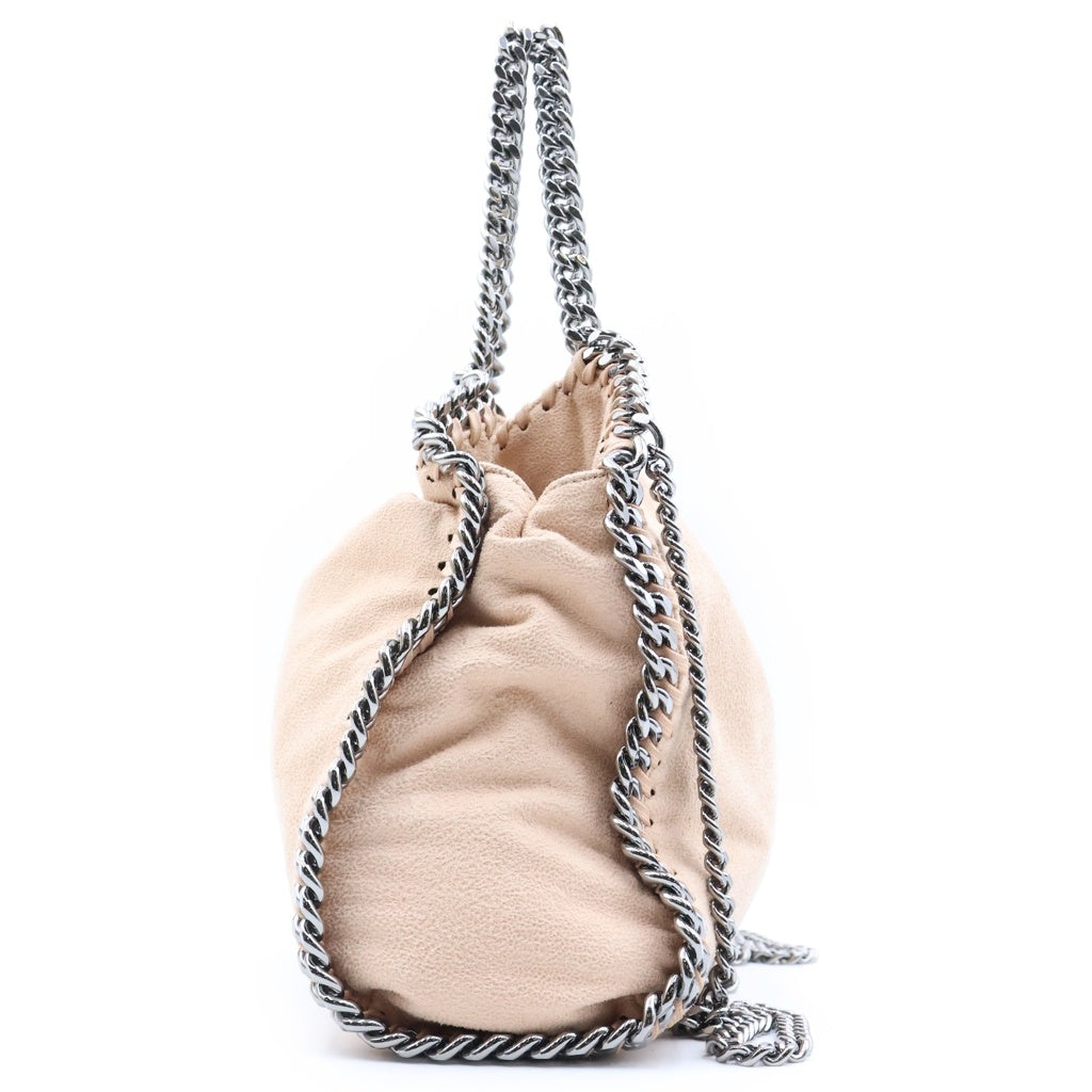 STELLA McCARTNEY(ステラマッカートニー) ファラベラ 2WAYハンドバッグ チェーンショルダーバッグ ピンクベージュ スエード シルバー金具 レディース