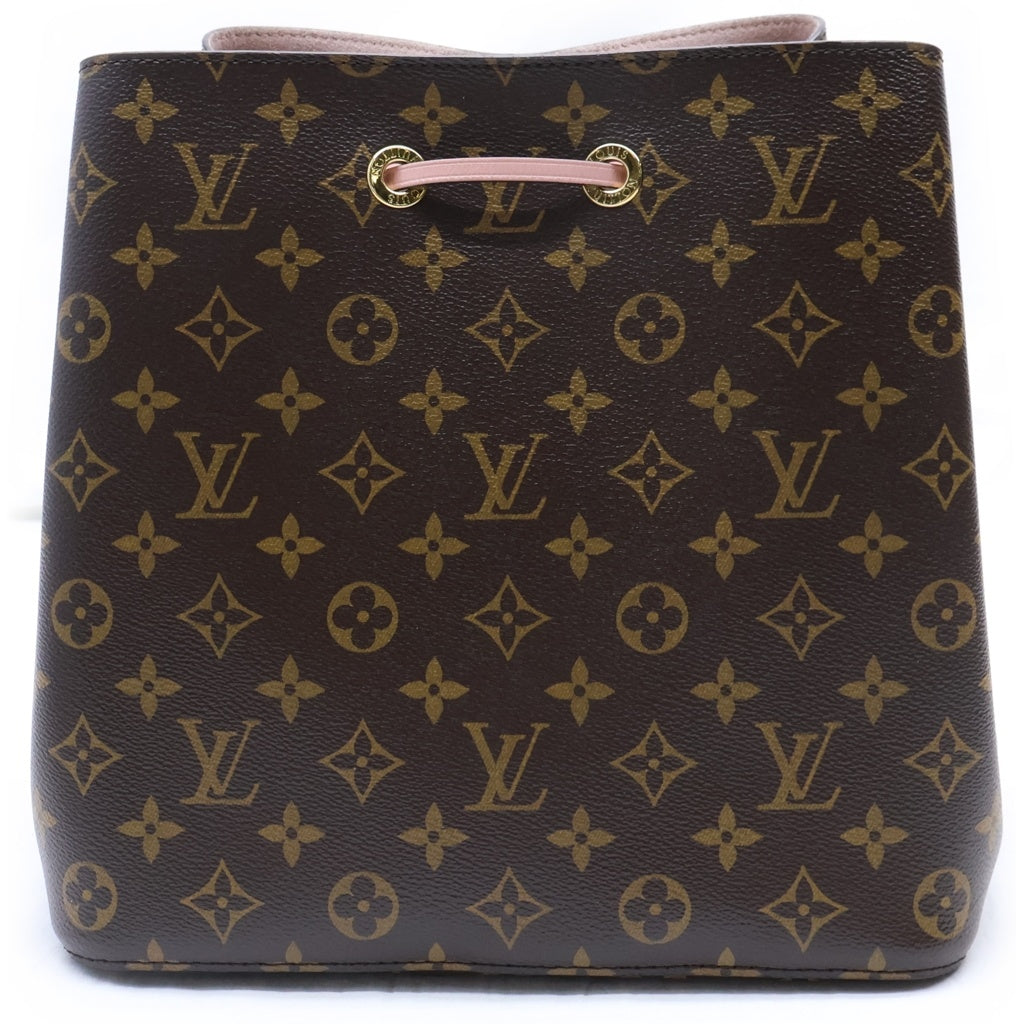 LOUIS VUITTON(ルイヴィトン) モノグラム ネオノエ ショルダーバッグ ブラウン×ピンク PVC×レザー M44022 ゴールド金具 レディース