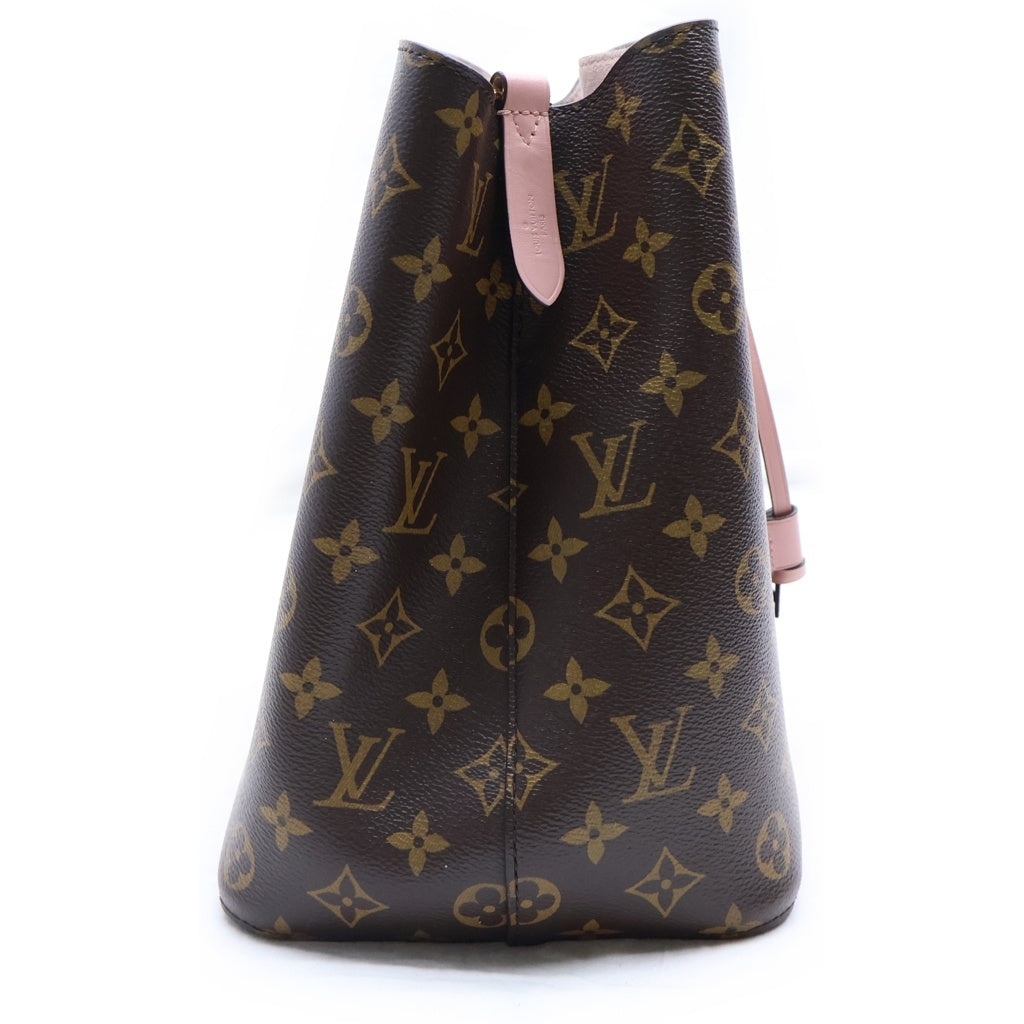 LOUIS VUITTON(ルイヴィトン) モノグラム ネオノエ ショルダーバッグ ブラウン×ピンク PVC×レザー M44022 ゴールド金具 レディース