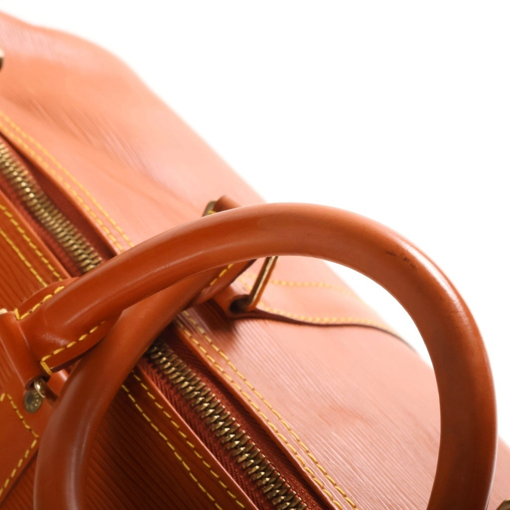 LOUIS VUITTON(ルイヴィトン) エピ キーポル50 トラベルバッグ ボストンバッグ ブラウン オレンジ レザー M42968 ゴールド金具 レディース