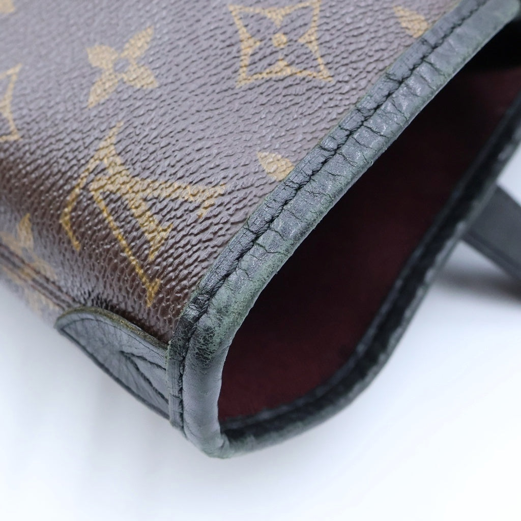 LOUIS VUITTON(ルイヴィトン) モノグラム・マカサー キタン 2WAYハンドバッグ トートバッグ ブラウン×ブラック PVC×レザー M40388 シルバー金具
