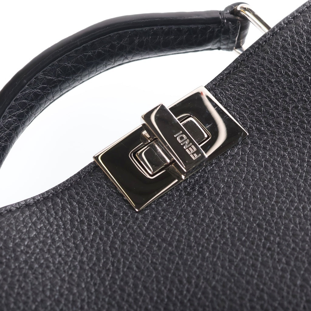 FENDI(フェンディ) ピーカブー アイシーユー スモール ハンドバッグ ショルダーバッグ 2WAY ブラック レザー 7VA530 レディース
