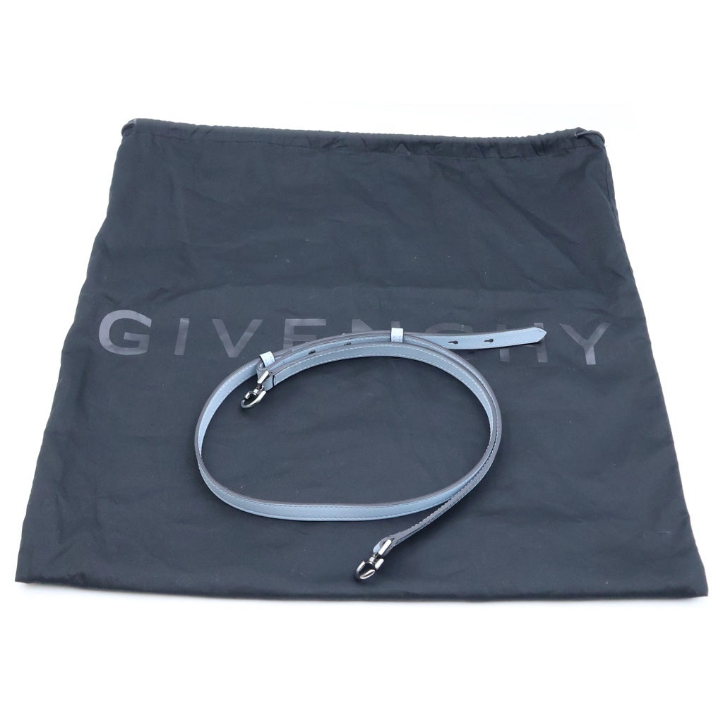 GIVENCHY(ジバンシィ) アンティゴナ スモール レザー 2WAY ハンド ショルダーバッグ シルバー金具 ライトブルー レディース