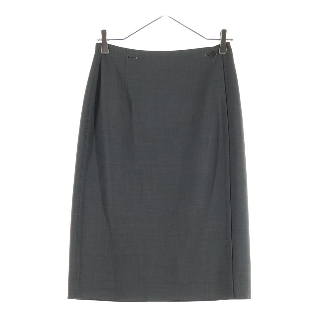 HERMES(エルメス) 90-00s マルジェラ期 Wool Wrap Skirt ウールラップスカート 巻きスカート フランス製 グレー レディース