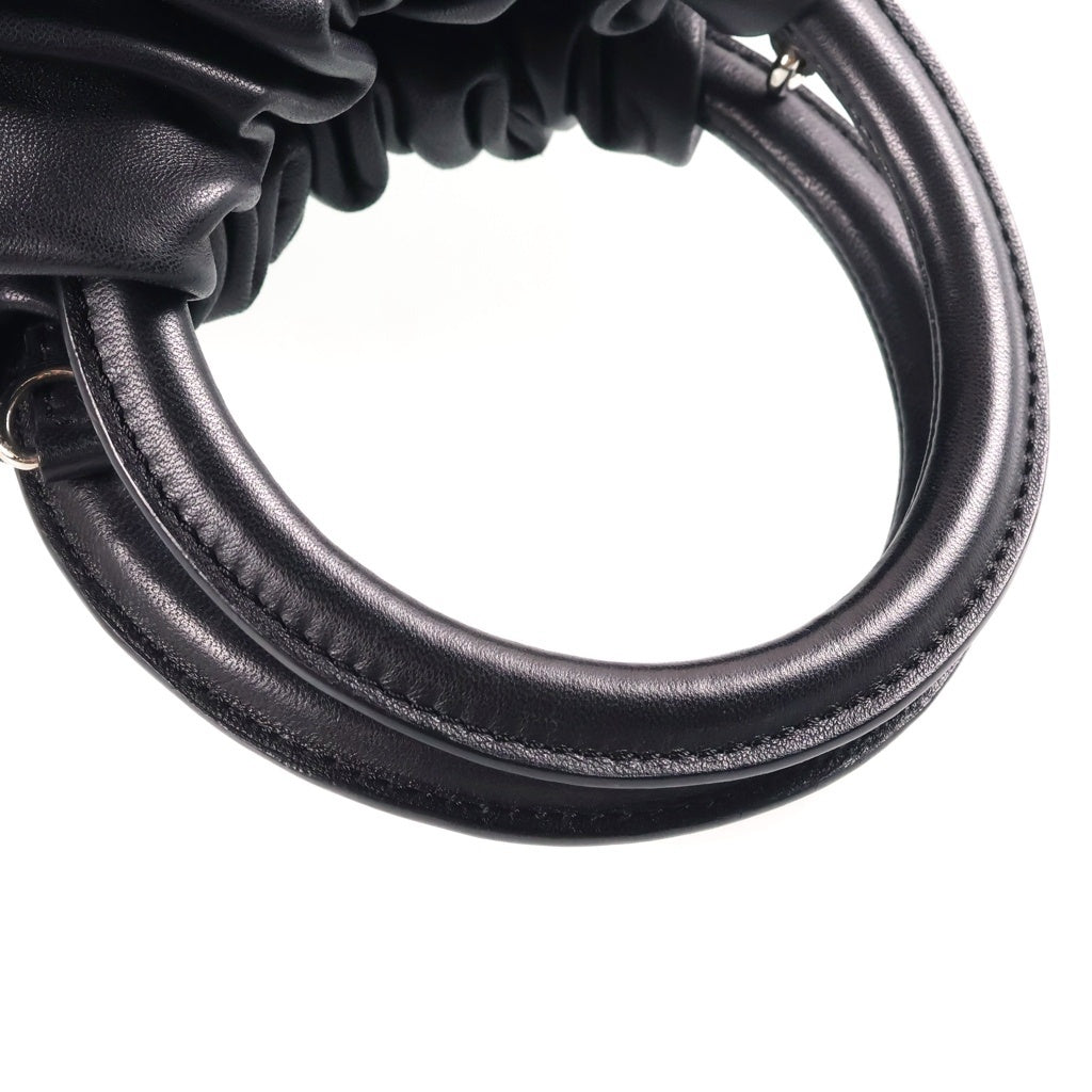 LOEWE(ロエベ) バウンス アナグラム ハンドバッグ 黒 レザー レディース