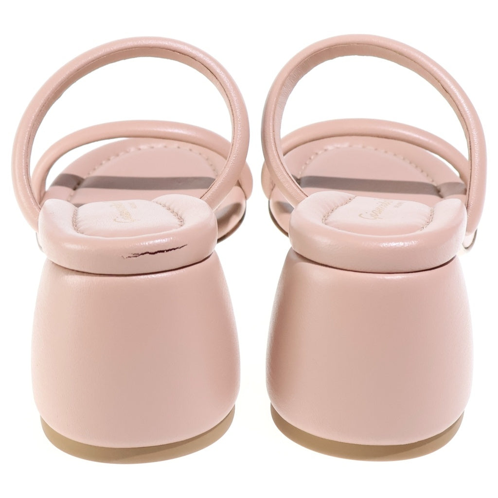 Sergio Rossi(セルジオロッシ) 2STRP CHINK SDL 60 NAPPA PEACH ナッパピーチ 2ストラップ ヒールサンダル ピンクベージュ レディース