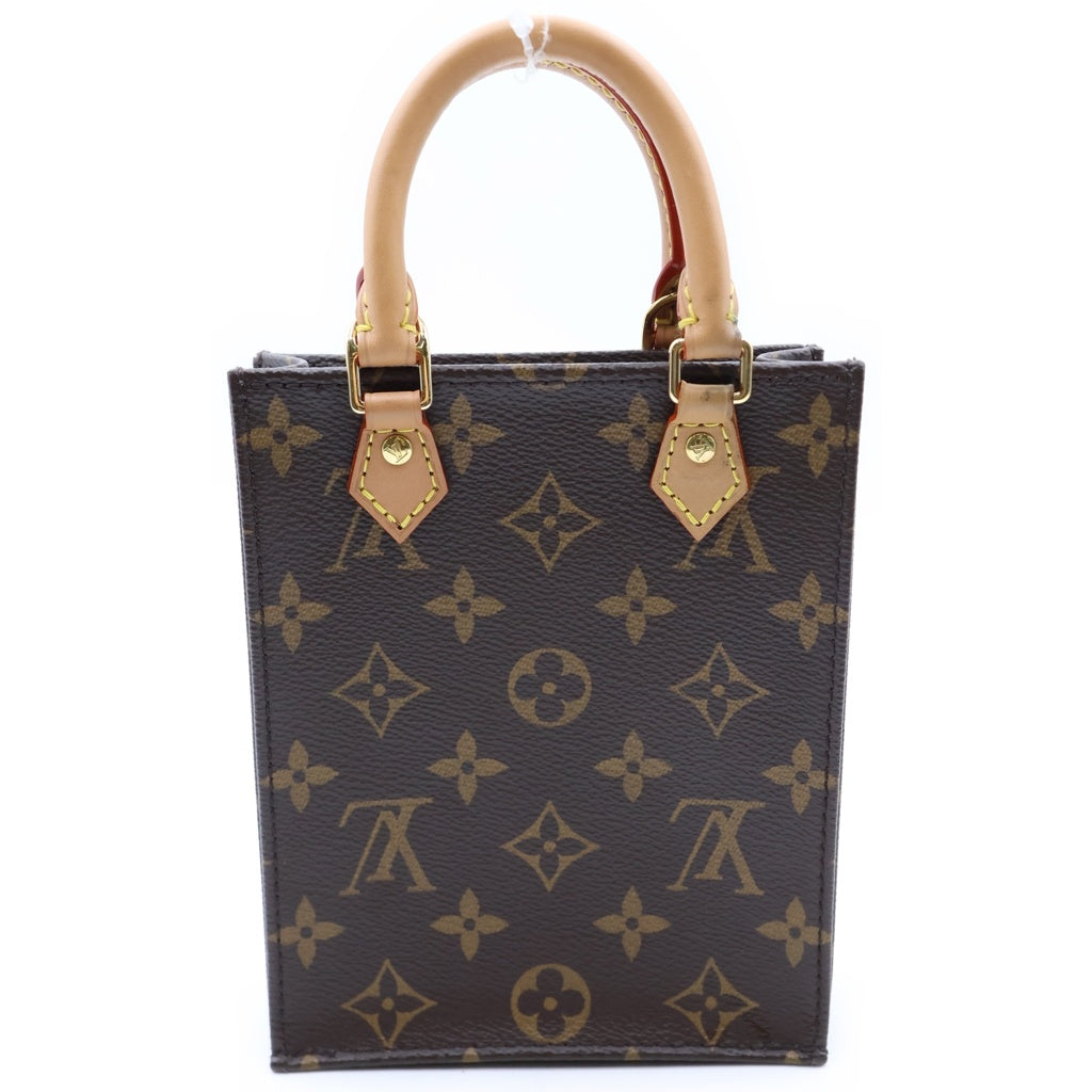LOUIS VUITTON(ルイヴィトン) モノグラム プティットサックプラ PVC レザー 2WAY ハンド ショルダーバッグ ブラウン M69442 RFID レディース