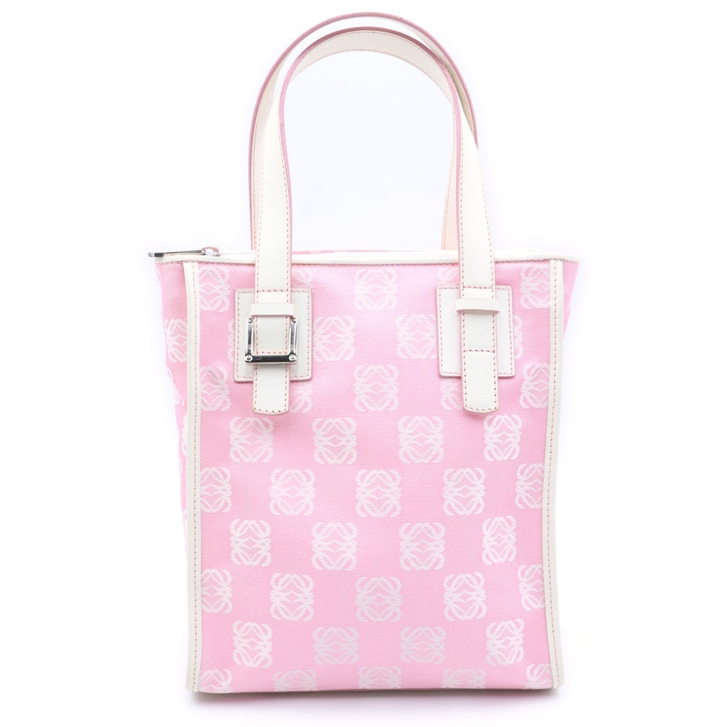 LOEWE(ロエベ) トートバッグ ピンク×白 キャンバス×レザー 150402 レディース