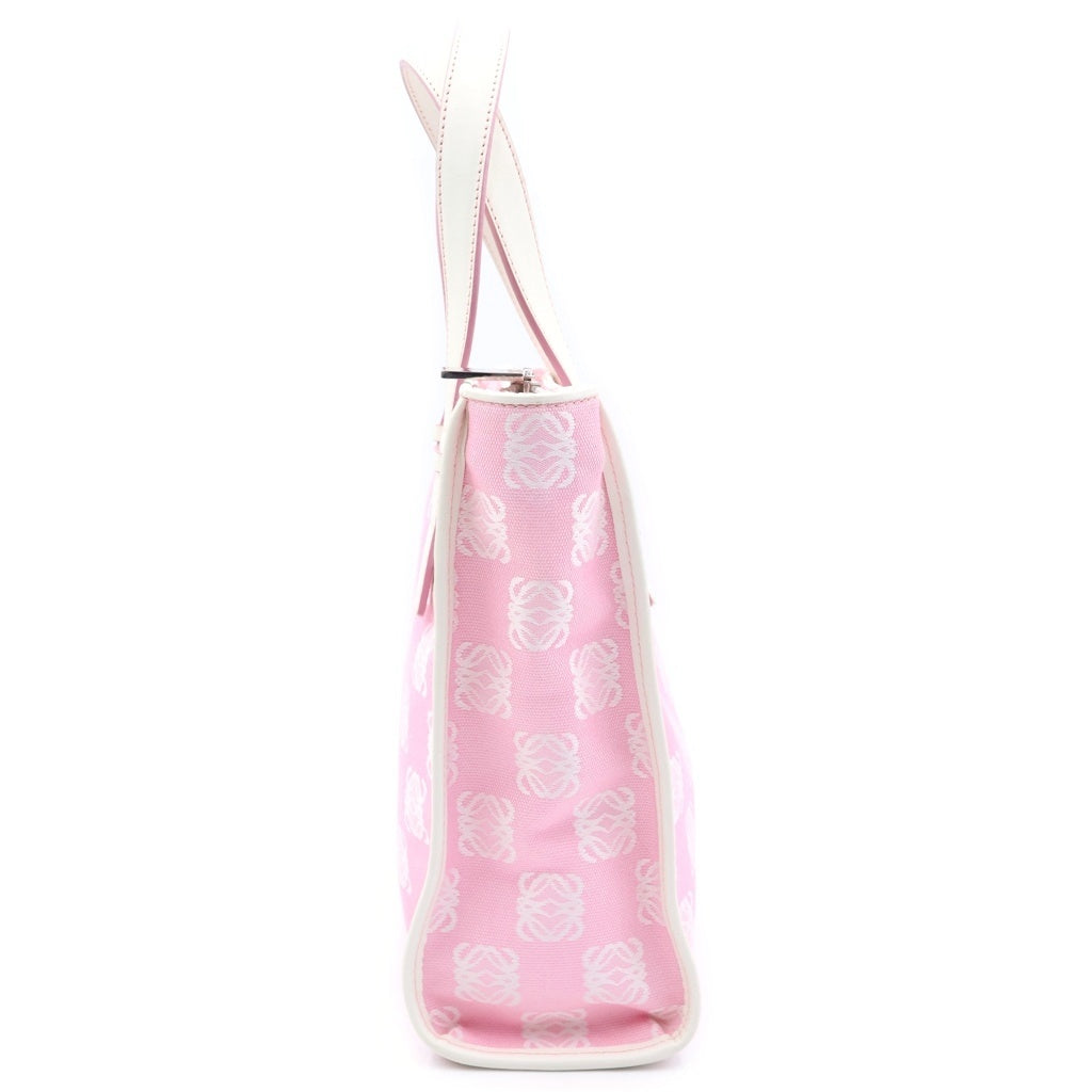 LOEWE(ロエベ) トートバッグ ピンク×白 キャンバス×レザー 150402 レディース