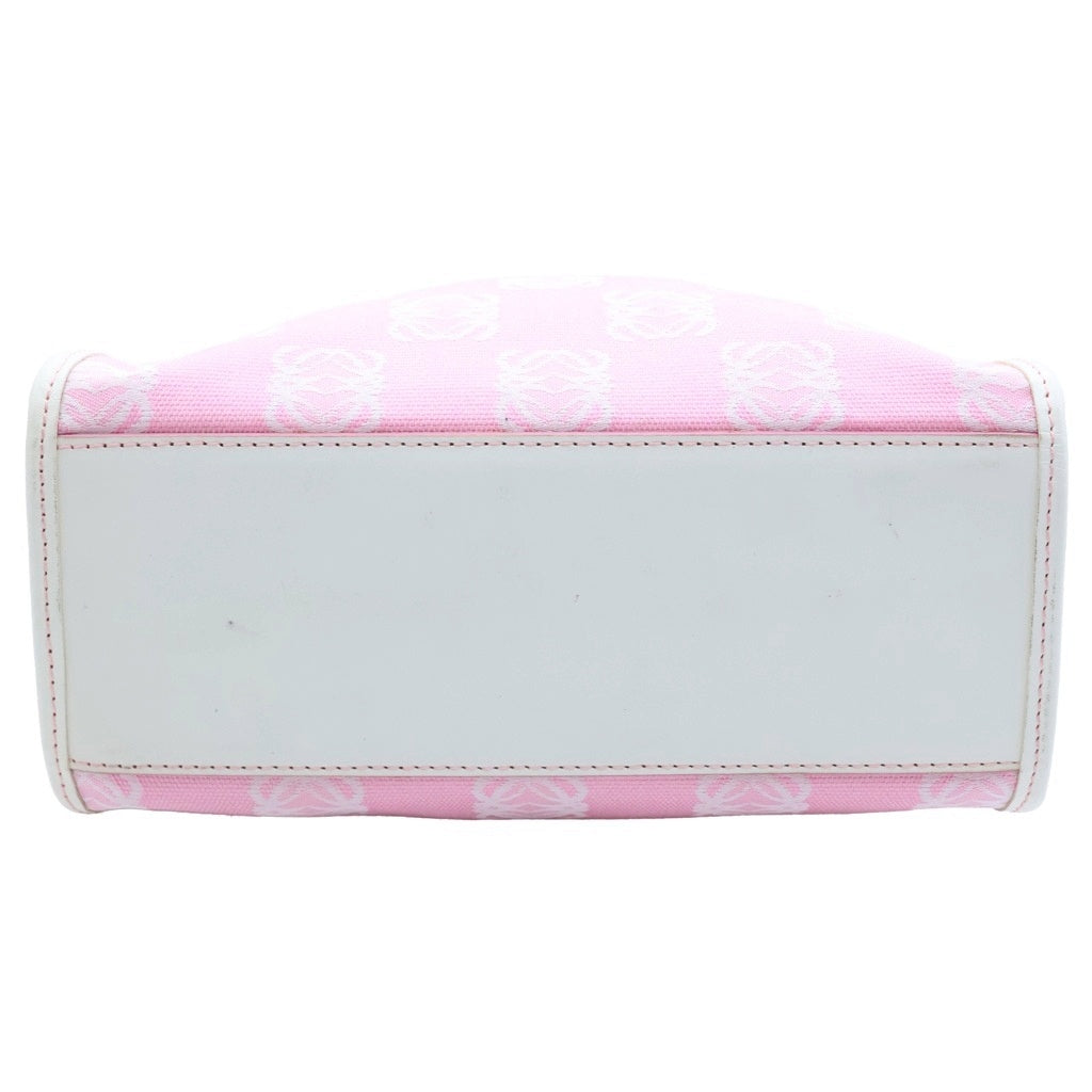 LOEWE(ロエベ) トートバッグ ピンク×白 キャンバス×レザー 150402 レディース