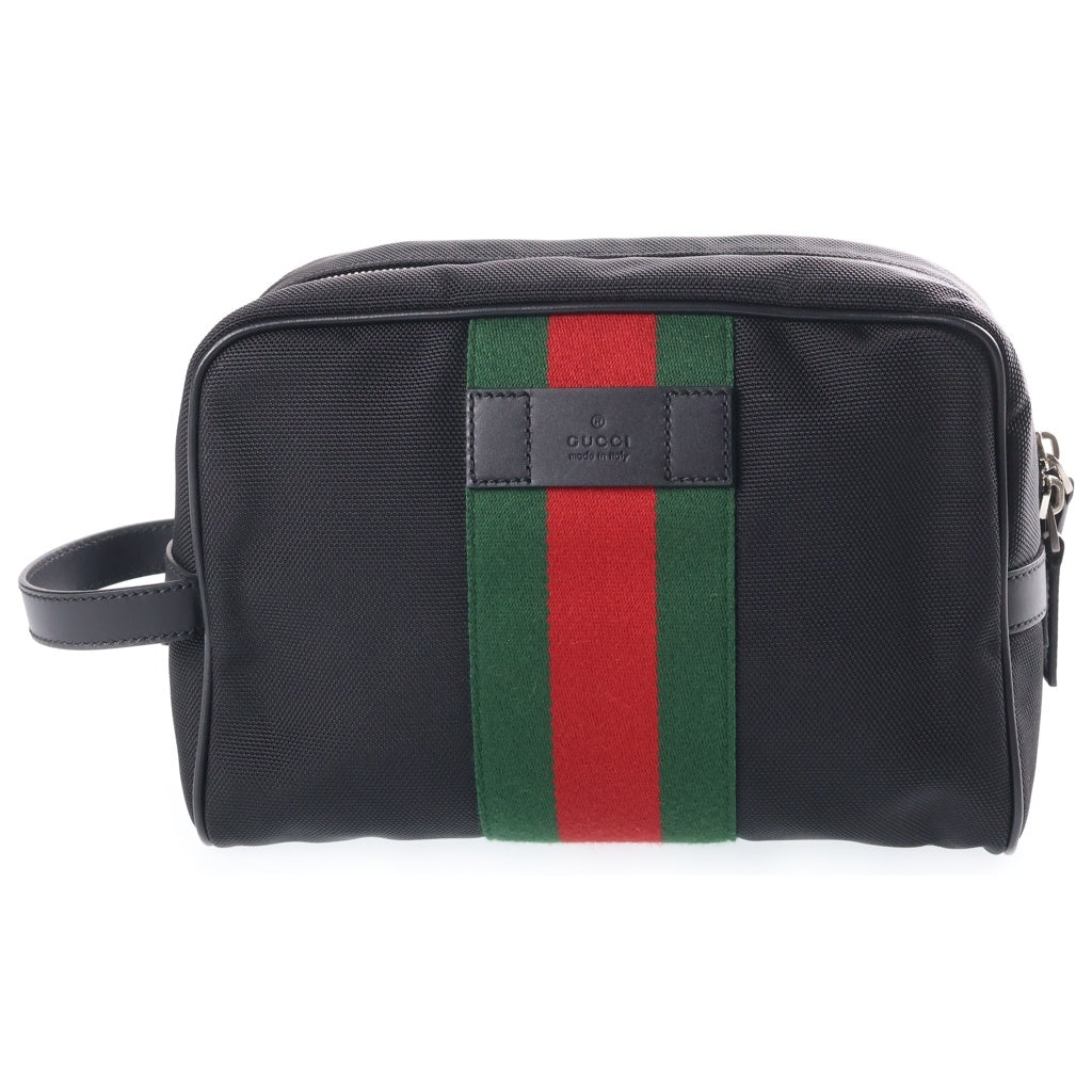GUCCI(グッチ) シェリーライン キャンバス クラッチ セカンドバッグ ブラック 630916 レディース