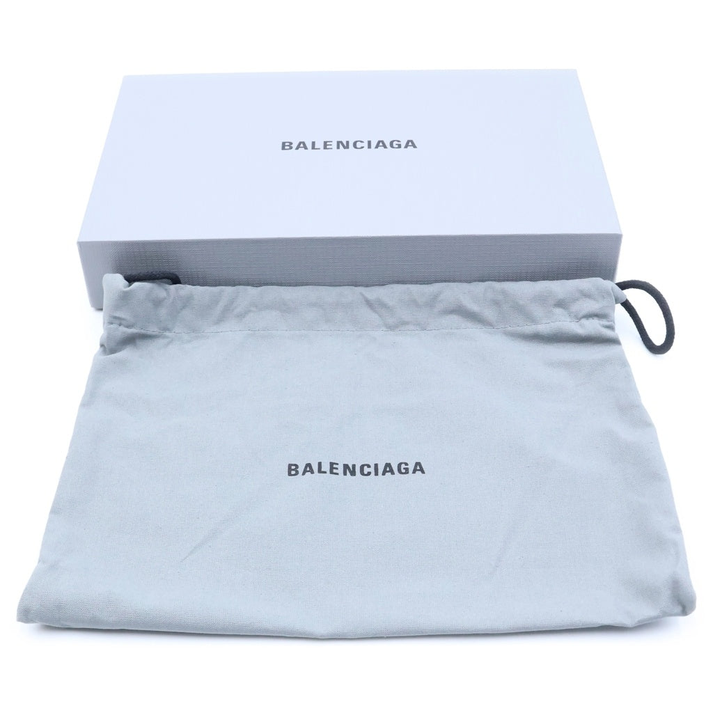 BALENCIAGA(バレンシアガ) ラウンドファスナー 長財布 BBロゴ レザー グレー 717787