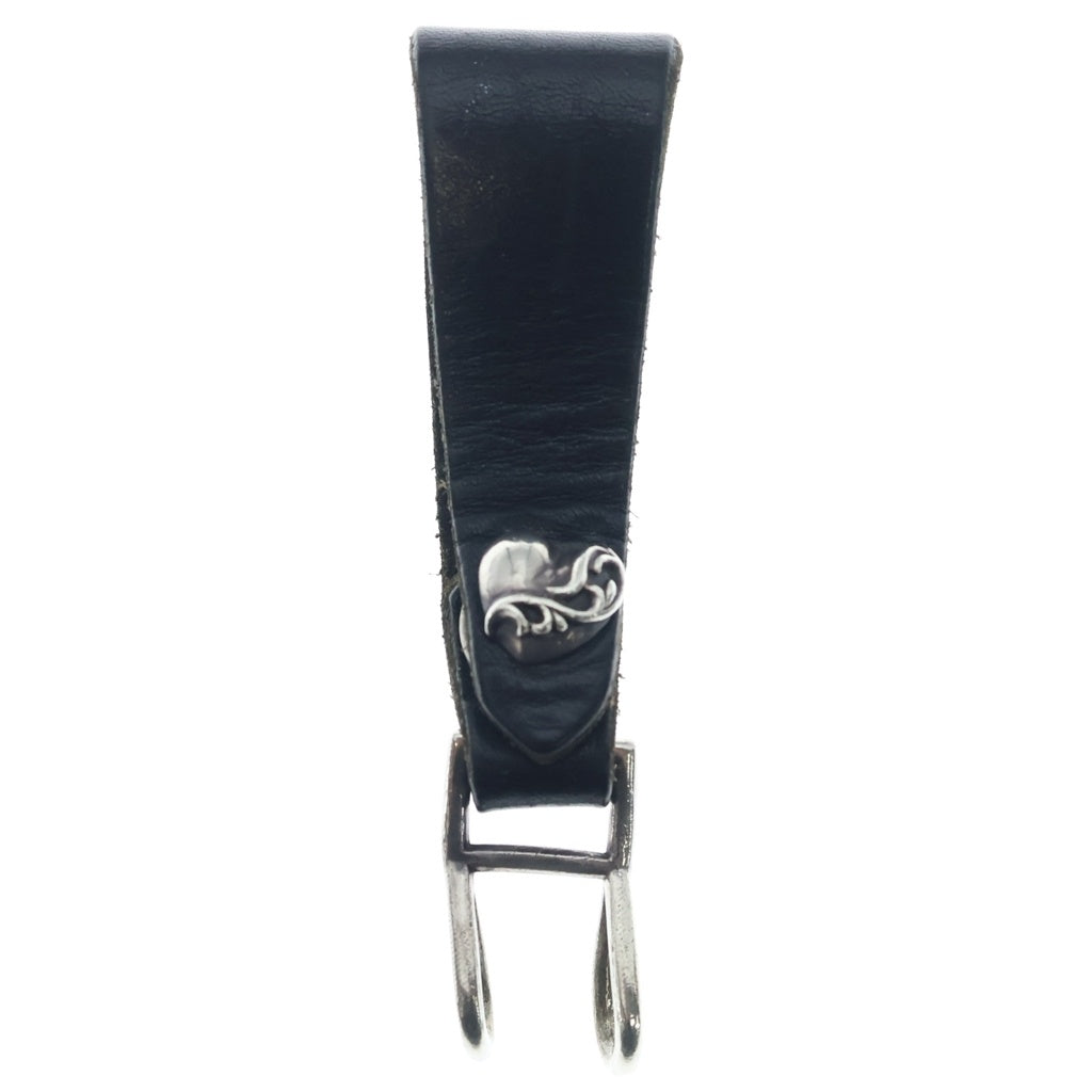 CHROME HEARTS(クロムハーツ) □BELT LOOP D RING Dカンハートボールボタンベルトループ ブラック×シルバー