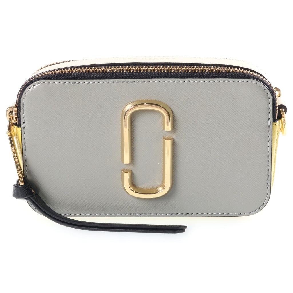Heaven by Marc Jacobs(ヘブンバイマークジェイコブス) スナップショット ショルダーバッグ グレー×イエロー レザー レディース