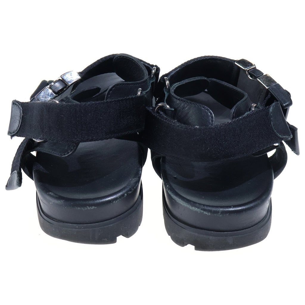 PRADA(プラダ) アンクルストラップ レザーサンダル ブラック 2X3055