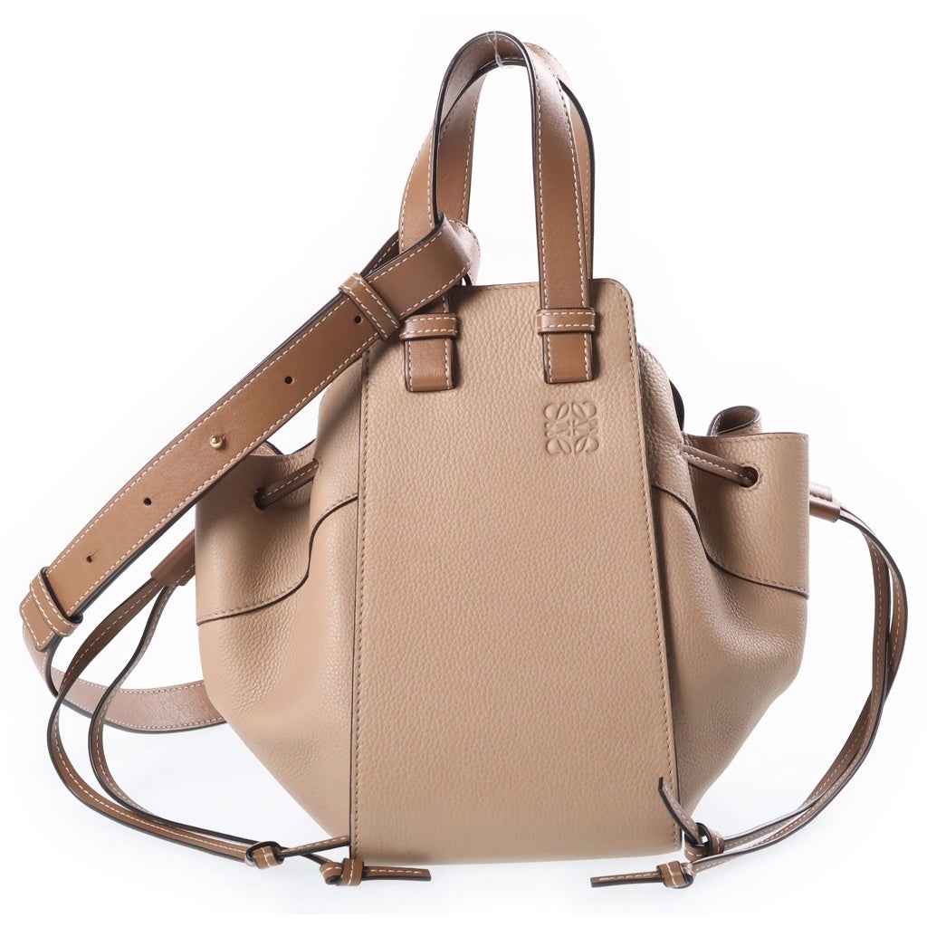 LOEWE(ロエベ) ハンモック スモール ハンドバッグ ショルダーバッグ ベージュ レザー 387.30.S35 レディース