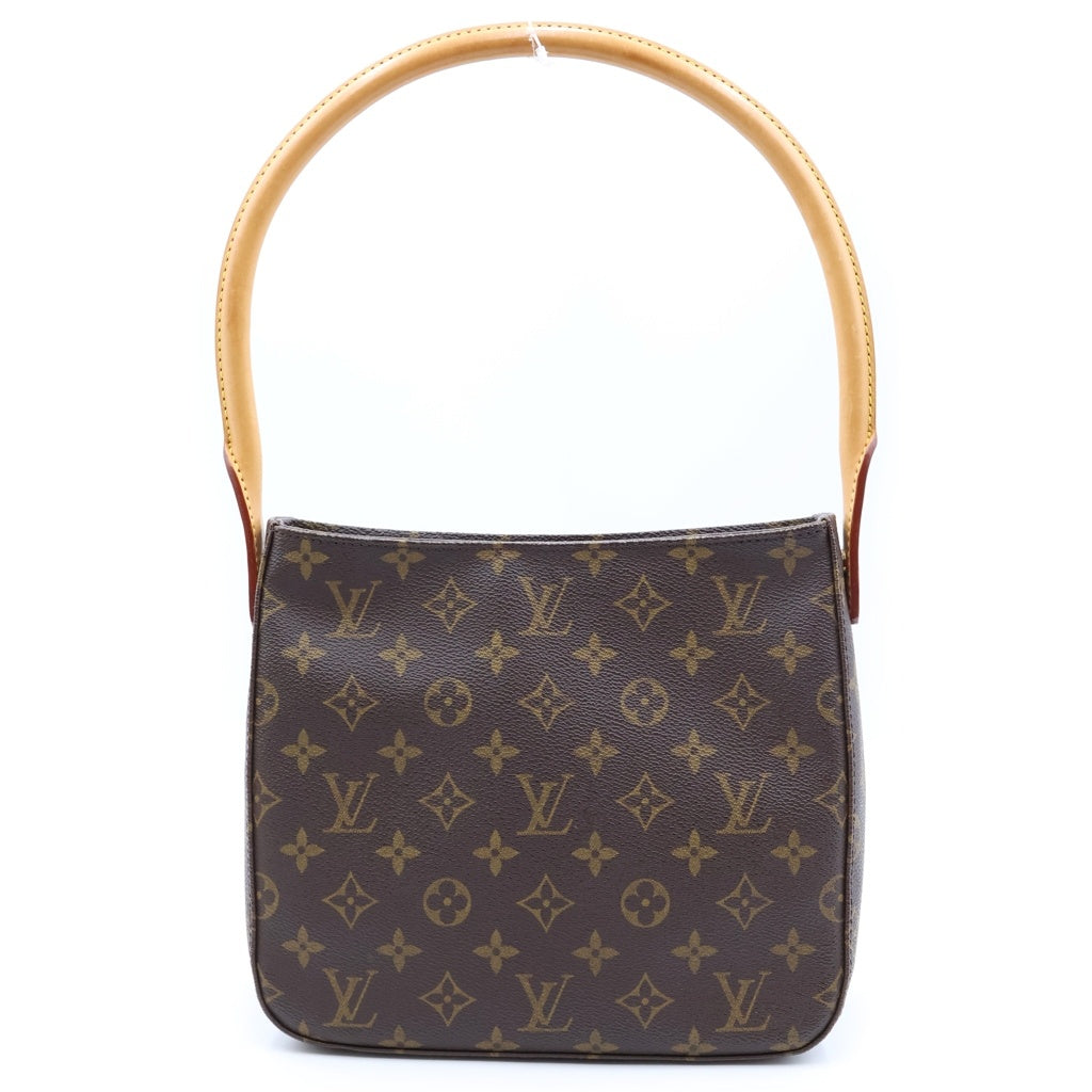 LOUIS VUITTON(ルイヴィトン) モノグラム ルーピングMM ハンドバッグ ブラウン PVC×レザー M51146 レディース