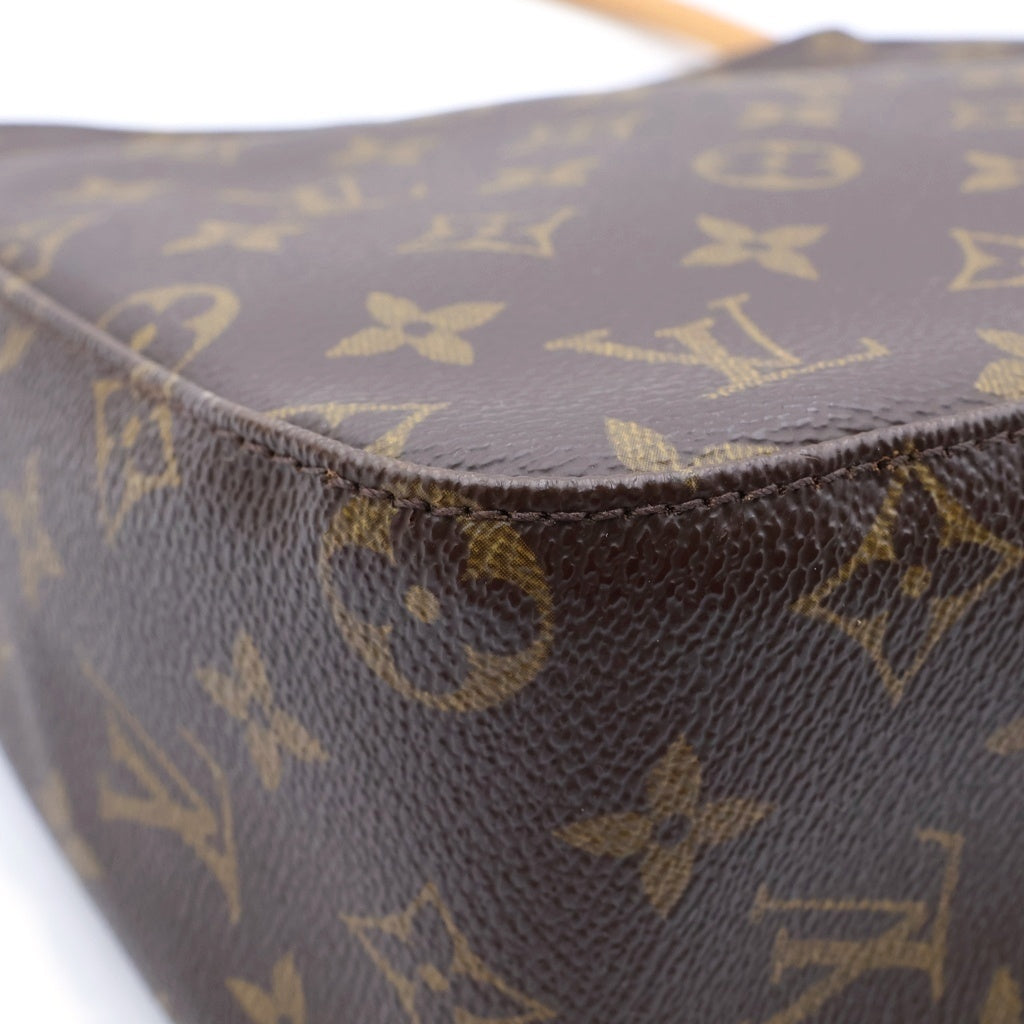 LOUIS VUITTON(ルイヴィトン) モノグラム ルーピングMM ハンドバッグ ブラウン PVC×レザー M51146 レディース