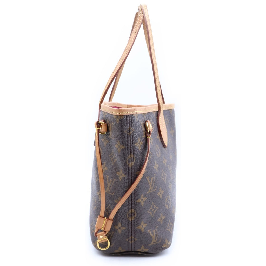 LOUIS VUITTON(ルイヴィトン) モノグラム ネヴァーフル PM トートバッグ ハンドバッグ ブラウン×フューシャ PVC×レザー M41001 ICタイプ レディース