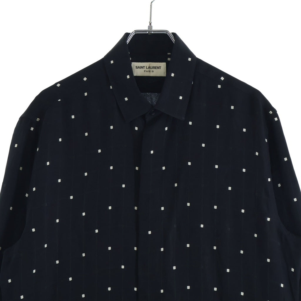 SAINT LAURENT PARIS(サンローランパリ) Yシャツ ドット ブラック