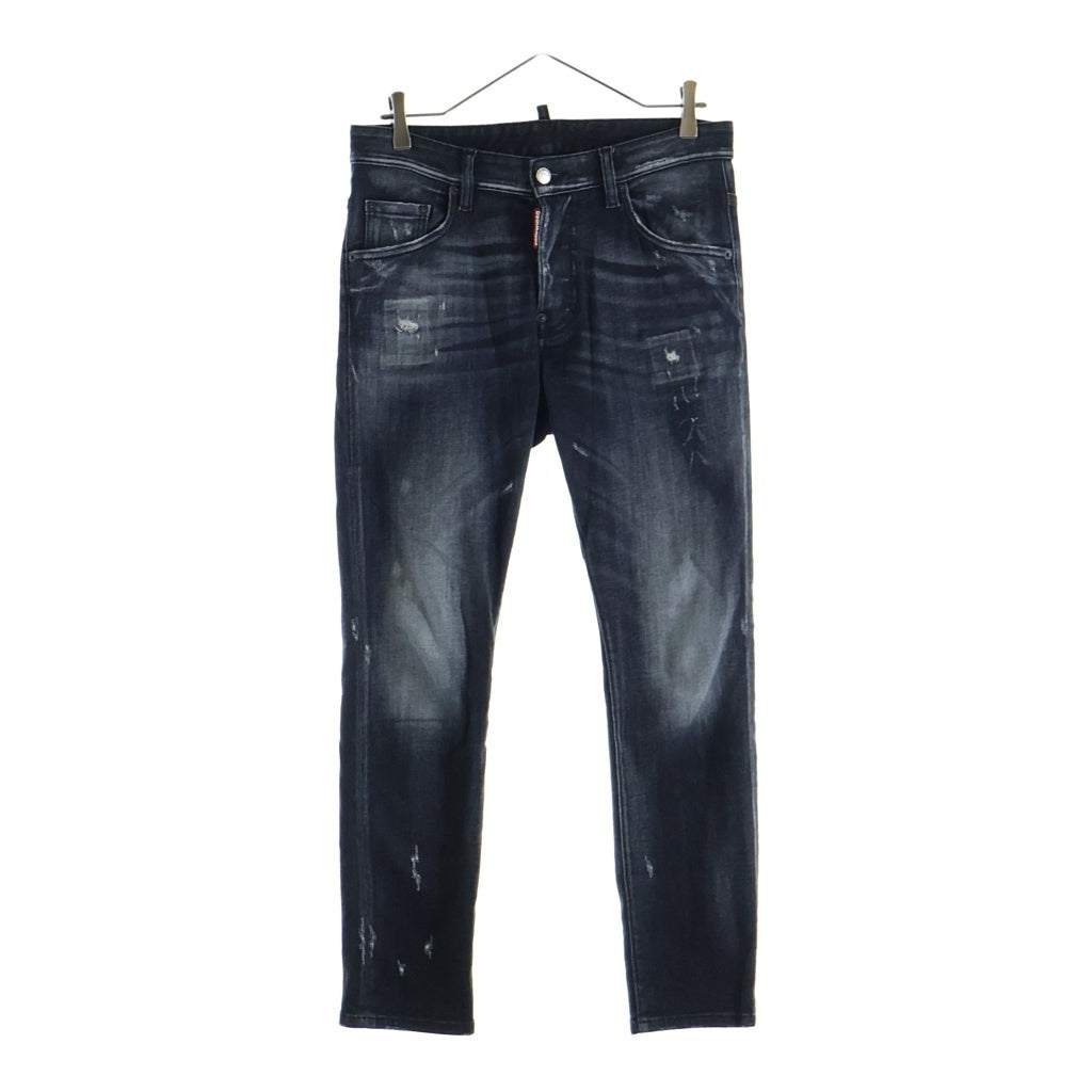 DSQUARED2(ディースクエアード) ダメージ 加工 デニム パンツ ジーンズ グレー S74LB0999530503