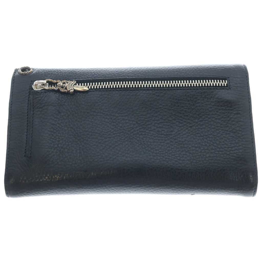 CHROME HEARTS(クロムハーツ) WAVE ウェーブ レザーウォレット 長財布 ブラック