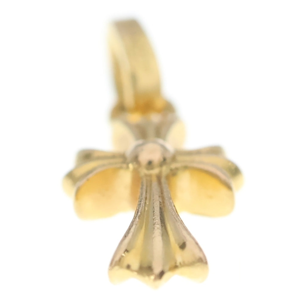 CHROME HEARTS(クロムハーツ) 22K ベイビー ファットクロス チャーム ネックレス トップ パヴェ ダイヤモンド ゴールド