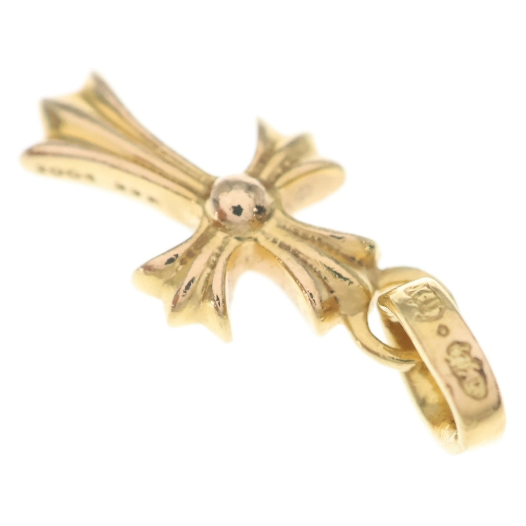 CHROME HEARTS(クロムハーツ) 22K ベイビー ファットクロス チャーム ネックレス トップ パヴェ ダイヤモンド ゴールド