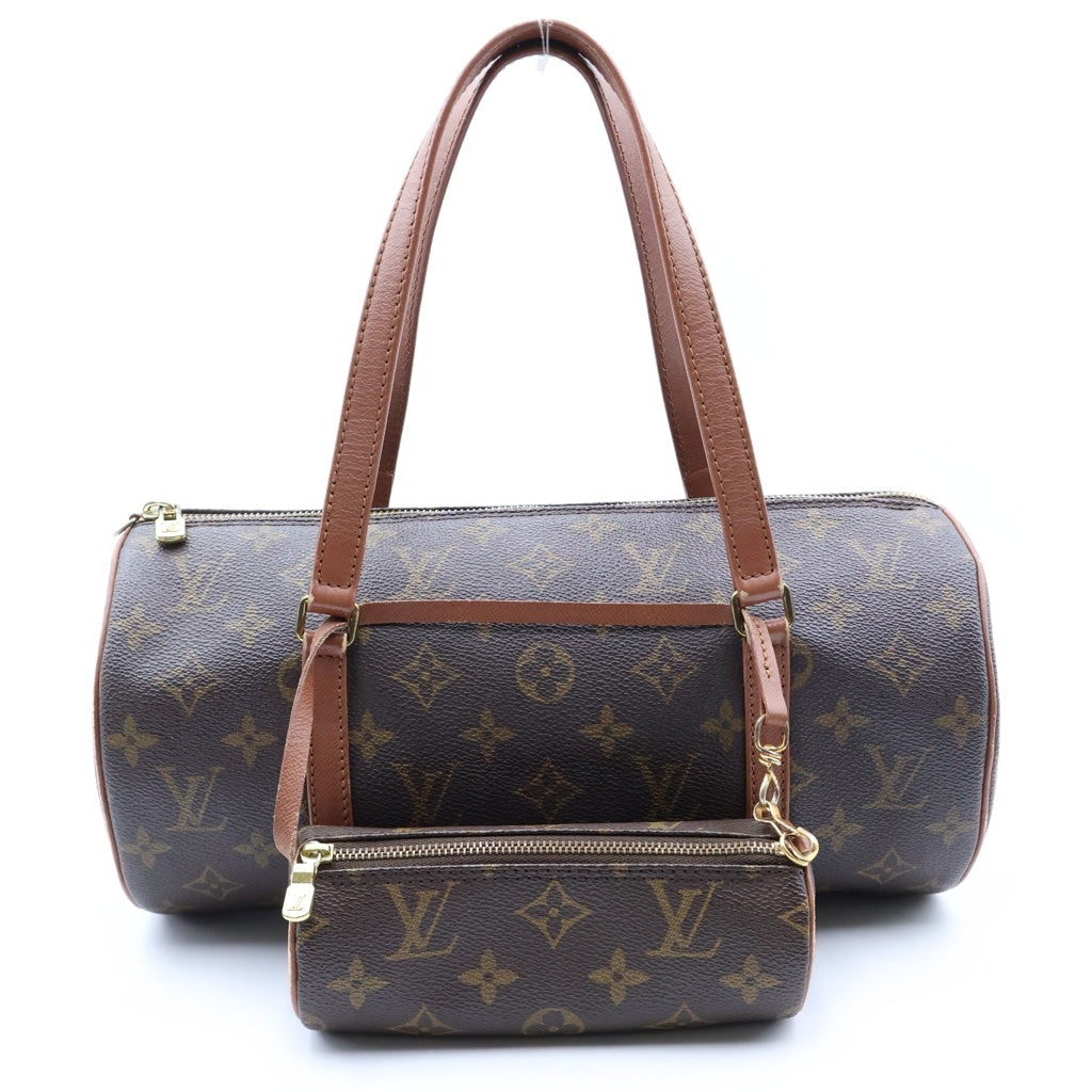 LOUIS VUITTON(ルイヴィトン) モノグラム パピヨン30 旧型 ハンドバッグ ブラウン PVC×レザー M51385 レディース
