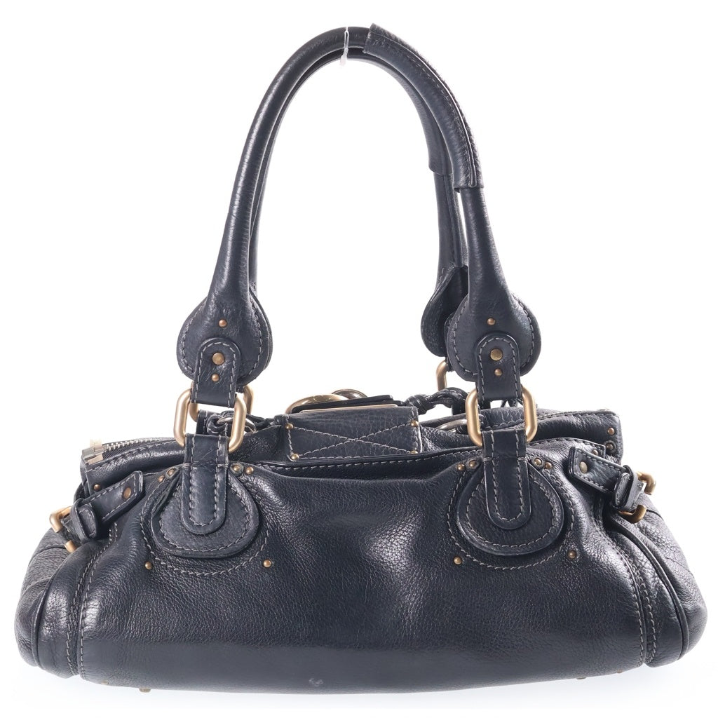 Chloe(クロエ) パディントン MM ハンド ショルダーバッグ レザー ブラック 7ESA02 レディース