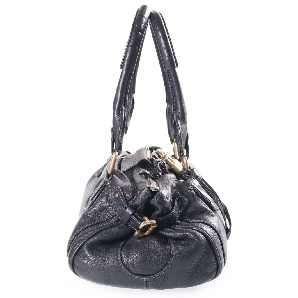 Chloe(クロエ) パディントン MM ハンド ショルダーバッグ レザー ブラック 7ESA02 レディース
