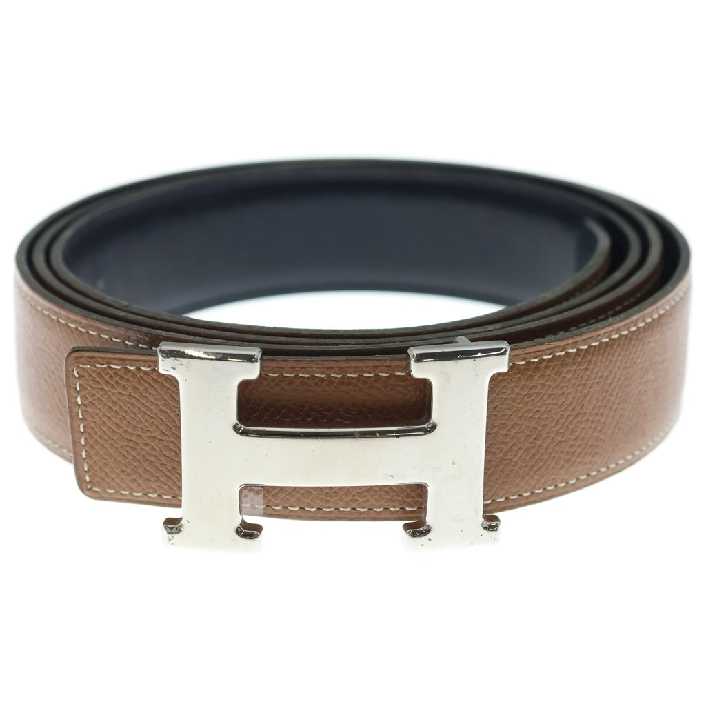 HERMES(エルメス) コンスタンス ベルト Hバックル シルバー金具 □A刻印 ブラック/ブラウン レディース