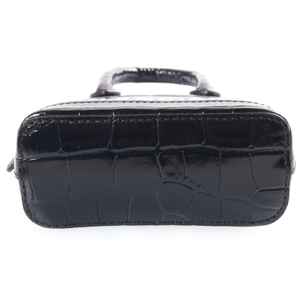 BALENCIAGA(バレンシアガ) ヴィル トップハンドル ミニショルダーバッグ 黒 レザー 639756 レディース