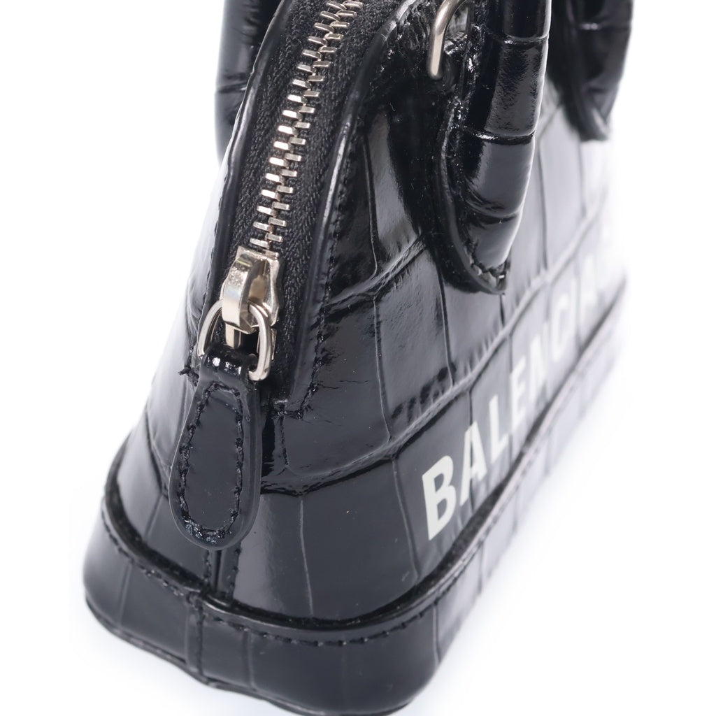 BALENCIAGA(バレンシアガ) ヴィル トップハンドル ミニショルダーバッグ 黒 レザー 639756 レディース