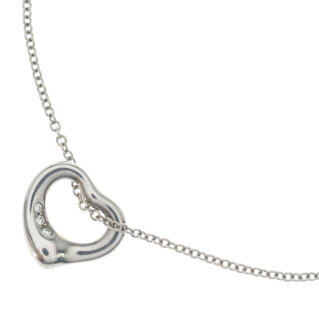 TIFFANY & Co.(ティファニー) エルサペレッティ オープンハート ネックレス Pt950 3.8g レディース