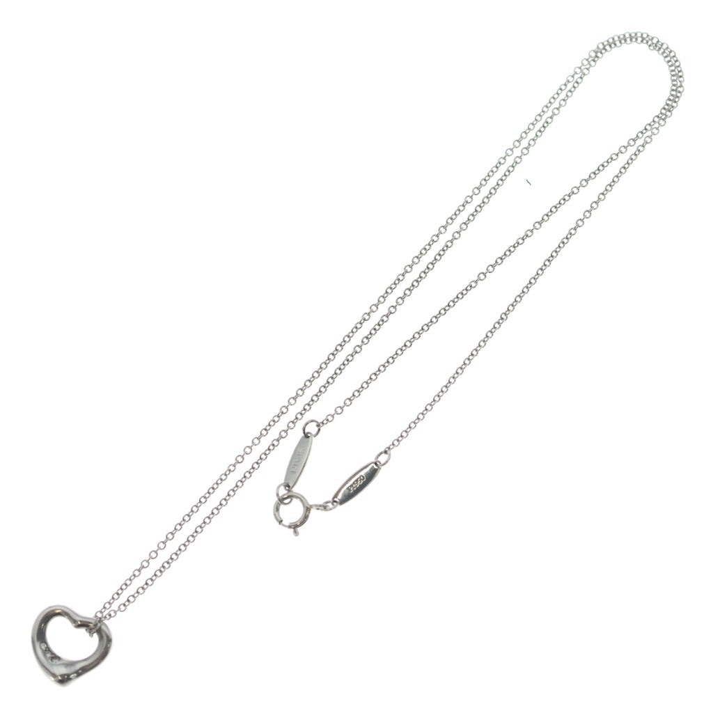 TIFFANY & Co.(ティファニー) エルサペレッティ オープンハート ネックレス Pt950 3.8g レディース