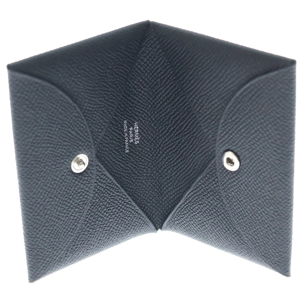 HERMES(エルメス) カードケース カルヴィ ブラック エプソン W刻印