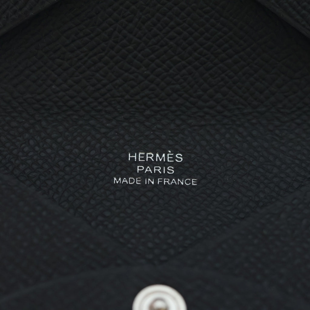 HERMES(エルメス) カードケース カルヴィ ブラック エプソン W刻印