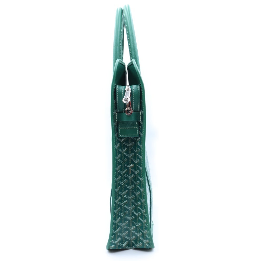 GOYARD(ゴヤール) ブルゴーニュ ハンドバッグ グリーン PVC×レザー レディース