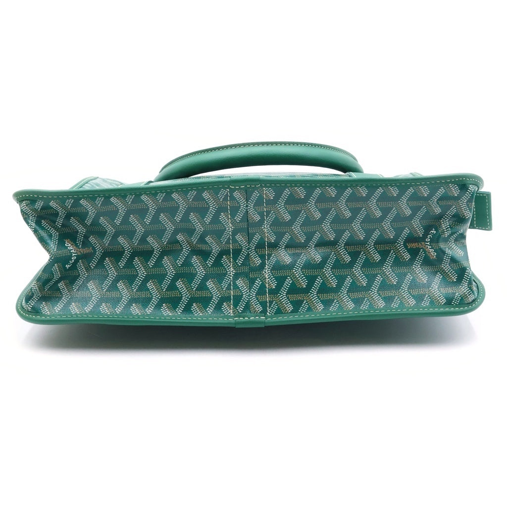 GOYARD(ゴヤール) ブルゴーニュ ハンドバッグ グリーン PVC×レザー レディース