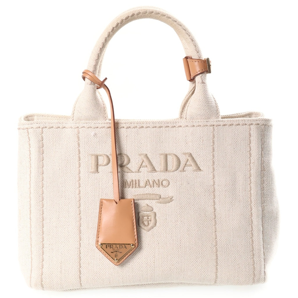 PRADA(プラダ) リカーモ ジャルディニエール 2wayバッグ キャンバス 白 1BG464 レディース