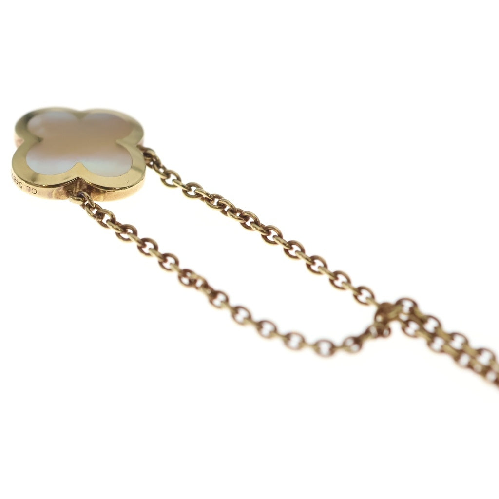 Van Cleef & Arpels(ヴァンクリーフアンドアーペル) ピュアアルハンブラ ネックレス Au750YG×ホワイトシェル 8.4g VCARA39700 レディース