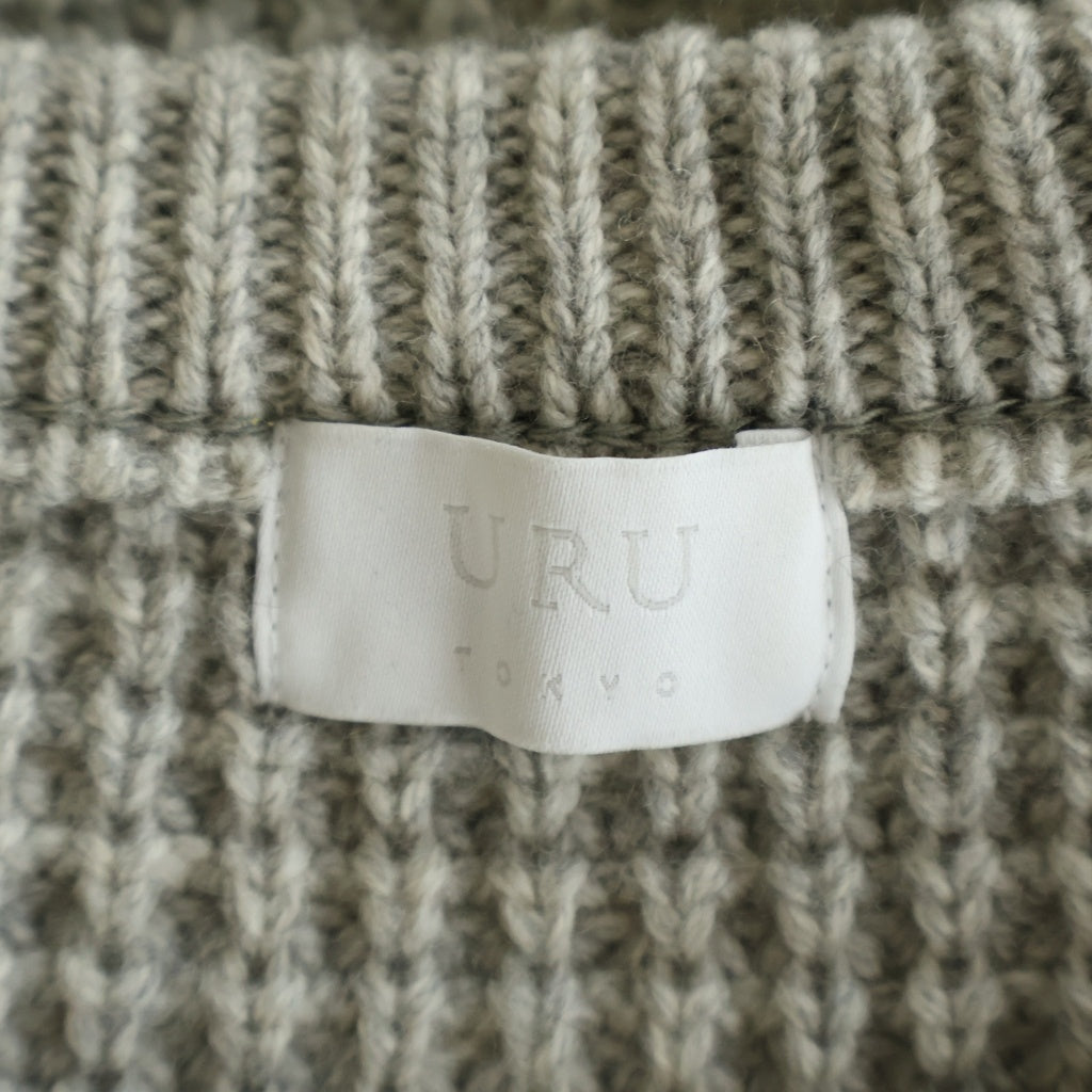URU(ウル) 19AW KNIT VEST TYPE A ニットベスト ウール グレー 19FUK05A