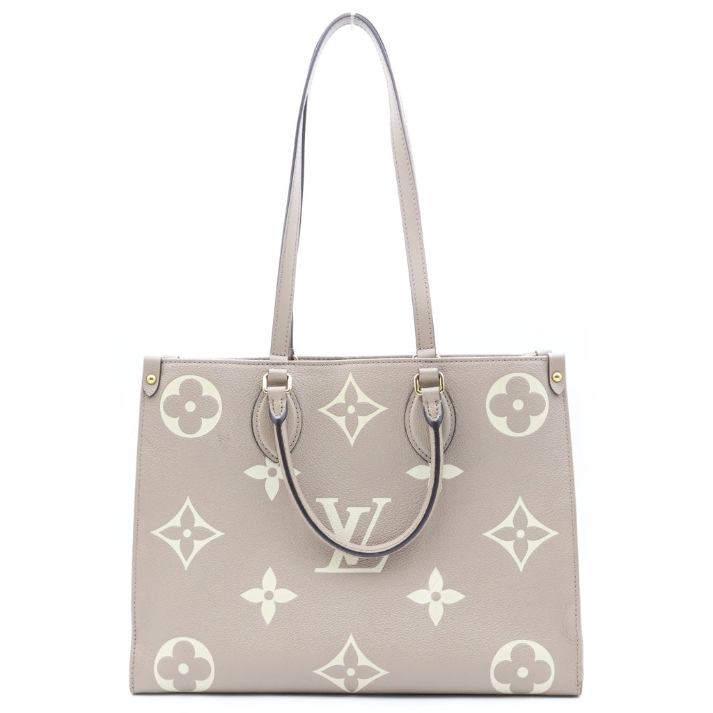 LOUIS VUITTON(ルイヴィトン) オンザゴーMM 2way ハンドバック モノグラム アンプラント レザー バイカラー トゥルトレールクレーム M45494 レディース