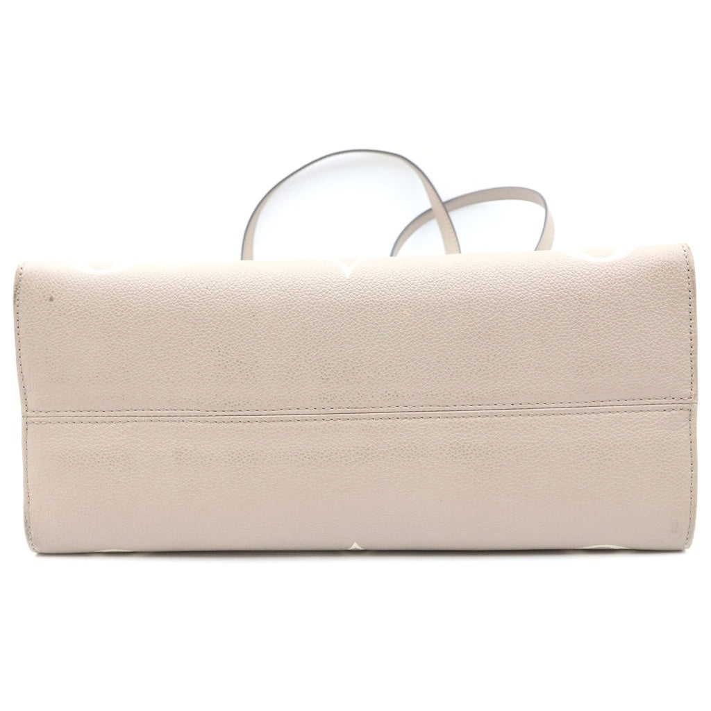 LOUIS VUITTON(ルイヴィトン) オンザゴーMM 2way ハンドバック モノグラム アンプラント レザー バイカラー トゥルトレールクレーム M45494 レディース