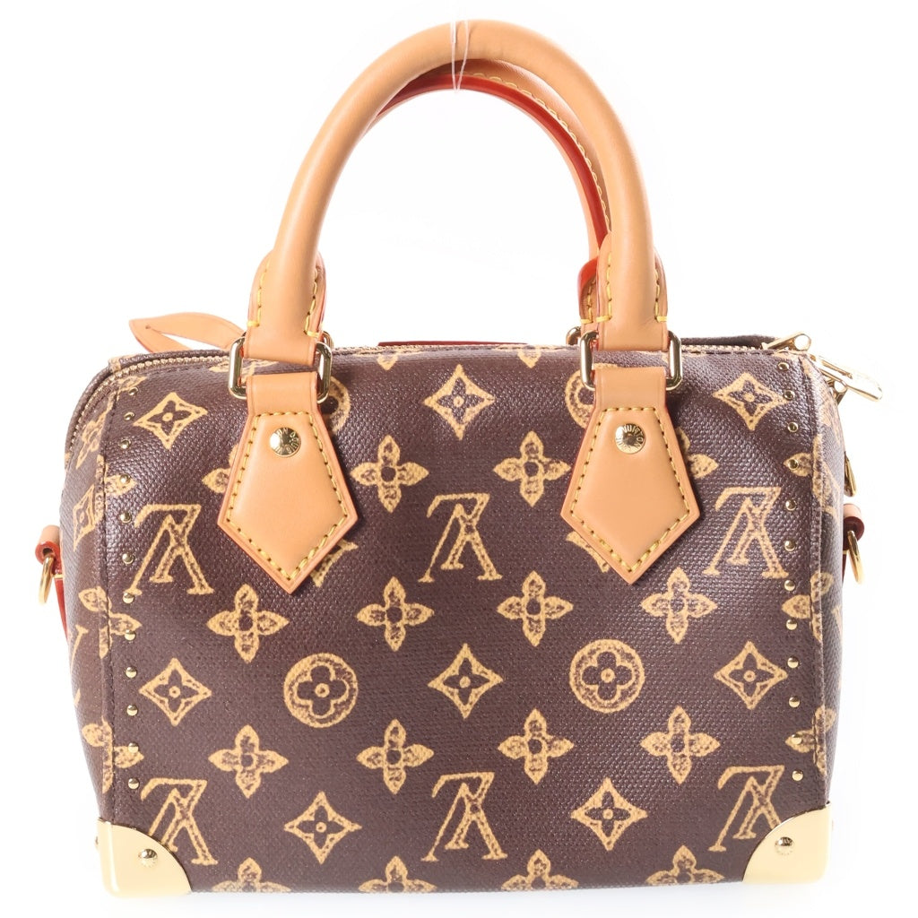 LOUIS VUITTON(ルイヴィトン) モノグラム・オリジン スピーディ・トランク 20 2way ショルダーバッグ ハンドバッグ ブラウン PVCコーティングキャンバス レザー M28102 レディース
