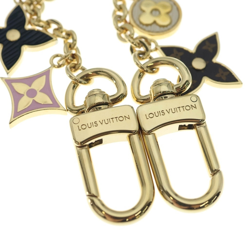 LOUIS VUITTON(ルイヴィトン) モノグラム チェーン スプリング ストリート バッグチャーム キーホルダー ゴールド×マルチカラー メタル M01188 レディース